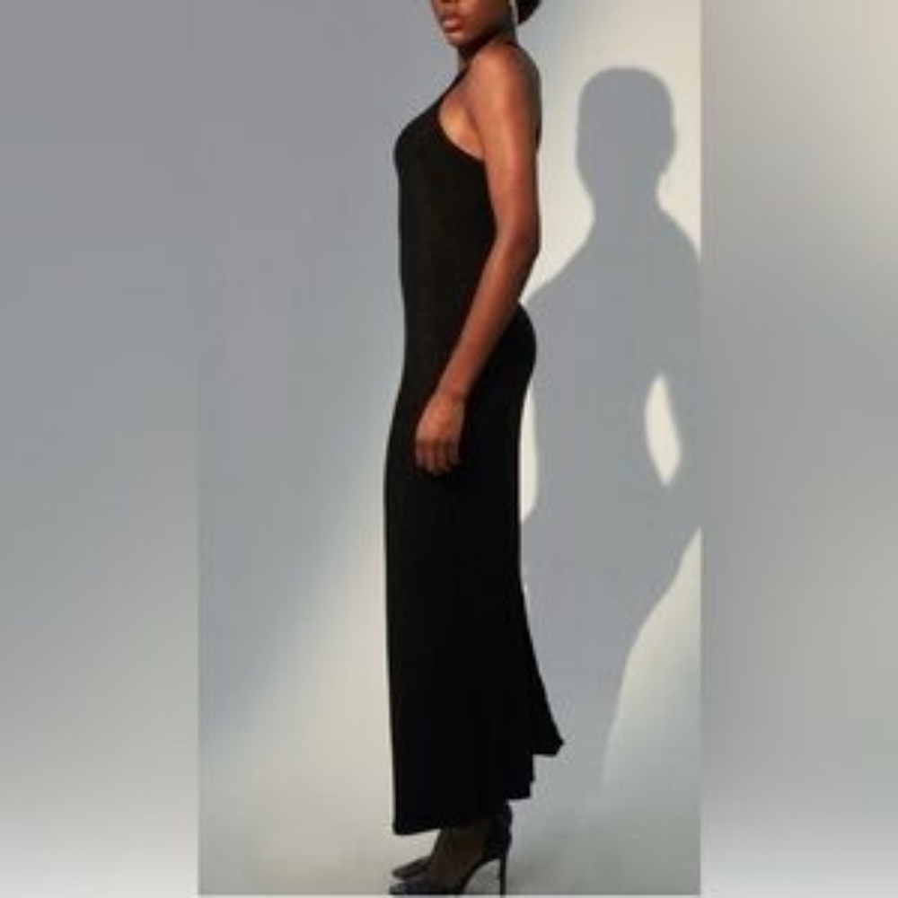 Klassy Network Shimmer Formal Black Brami Built In‎ Bra Maxi Dress Size XL